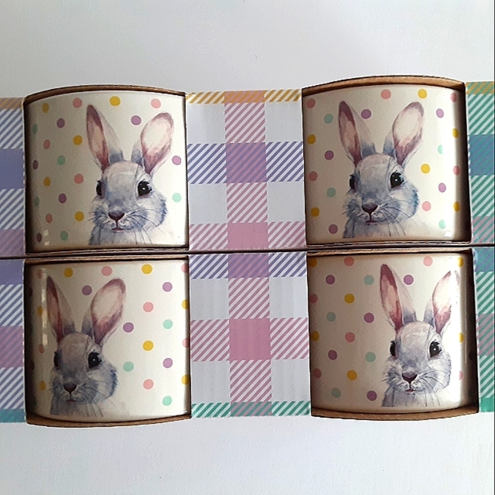 The Bakeshop Easter Bunny Rabbit Ramekins Set Of 4 New In Package
